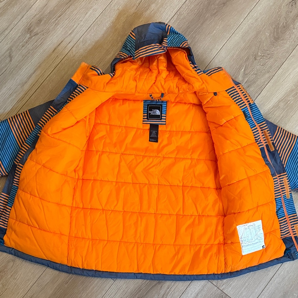 The North Face Kids Snow/ ski/ snowboard Jacket -Gray,blue and Orange Sz L 14/16 - Picture 10 of 11